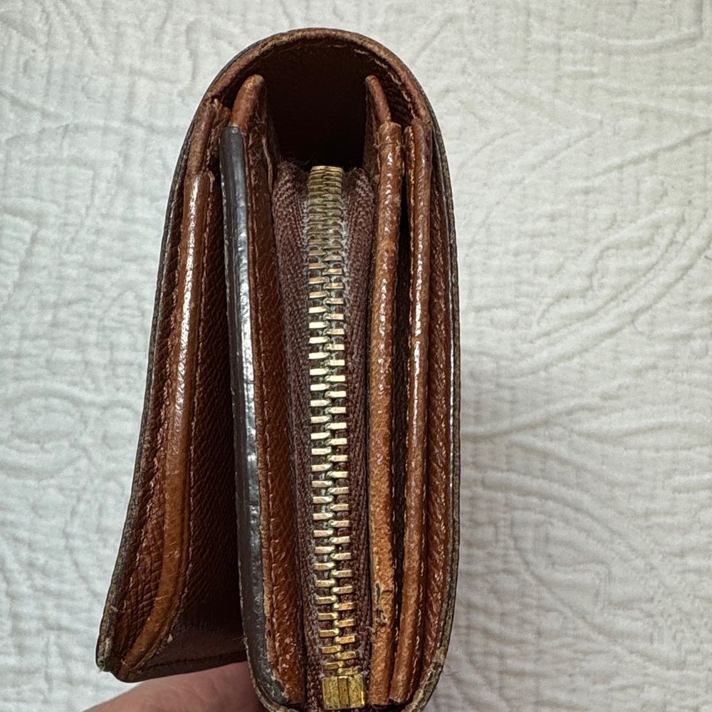 Louis Vuitton Vintage  Brown Monogram Porte-Monnaie Tresor Wallet - Picture 7 of 13